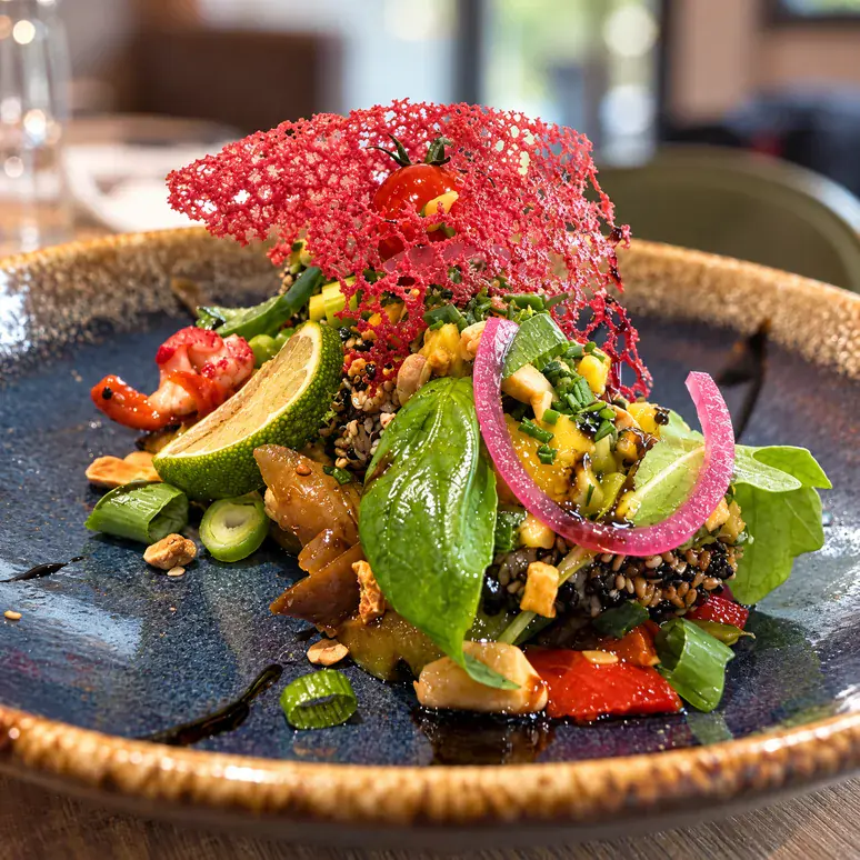 Tataki de thon, mangue et avocat